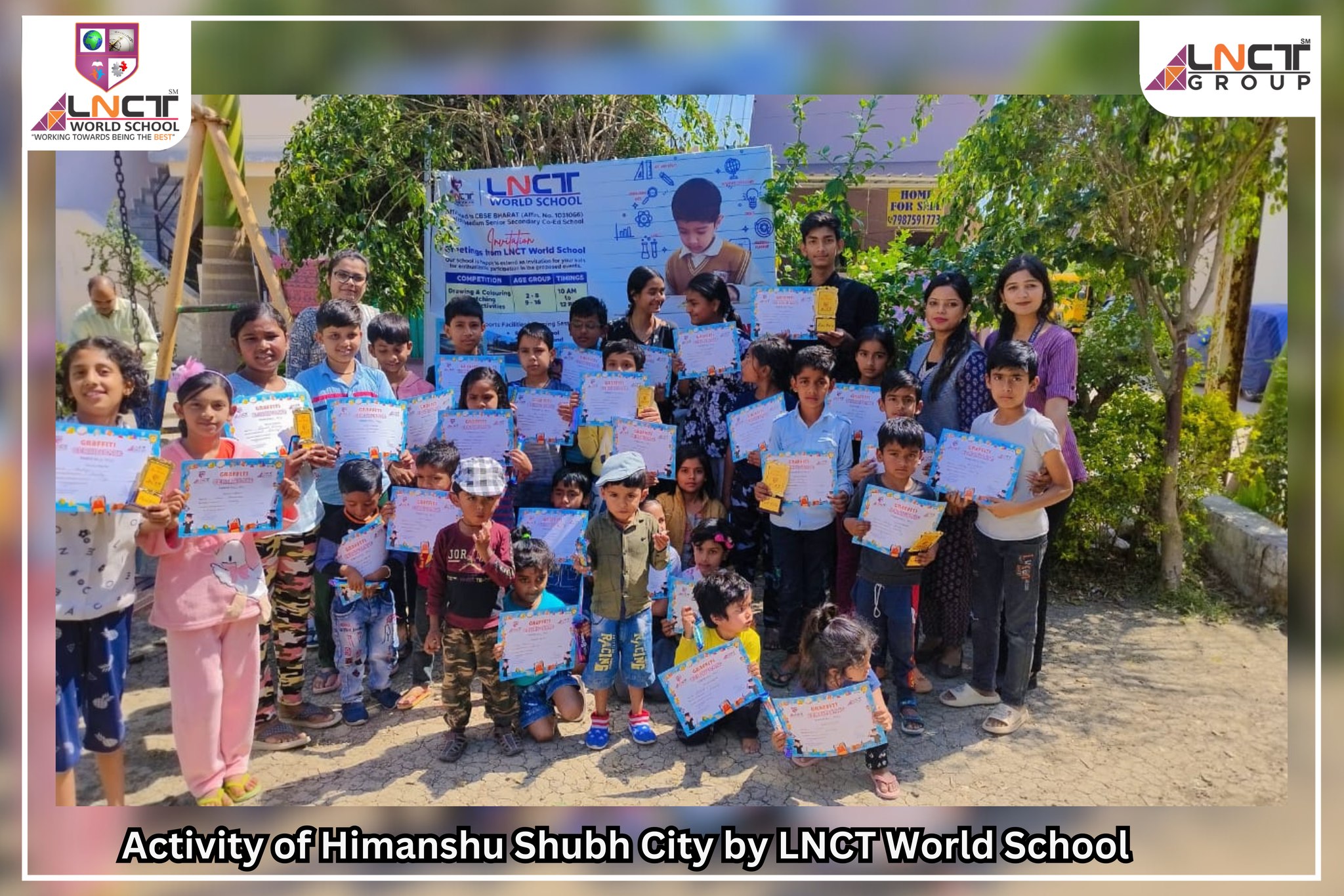 Himanshu Shubh City eagerly participated in the fun filled drawing competition conducted by LNCT WORLD SCHOOL