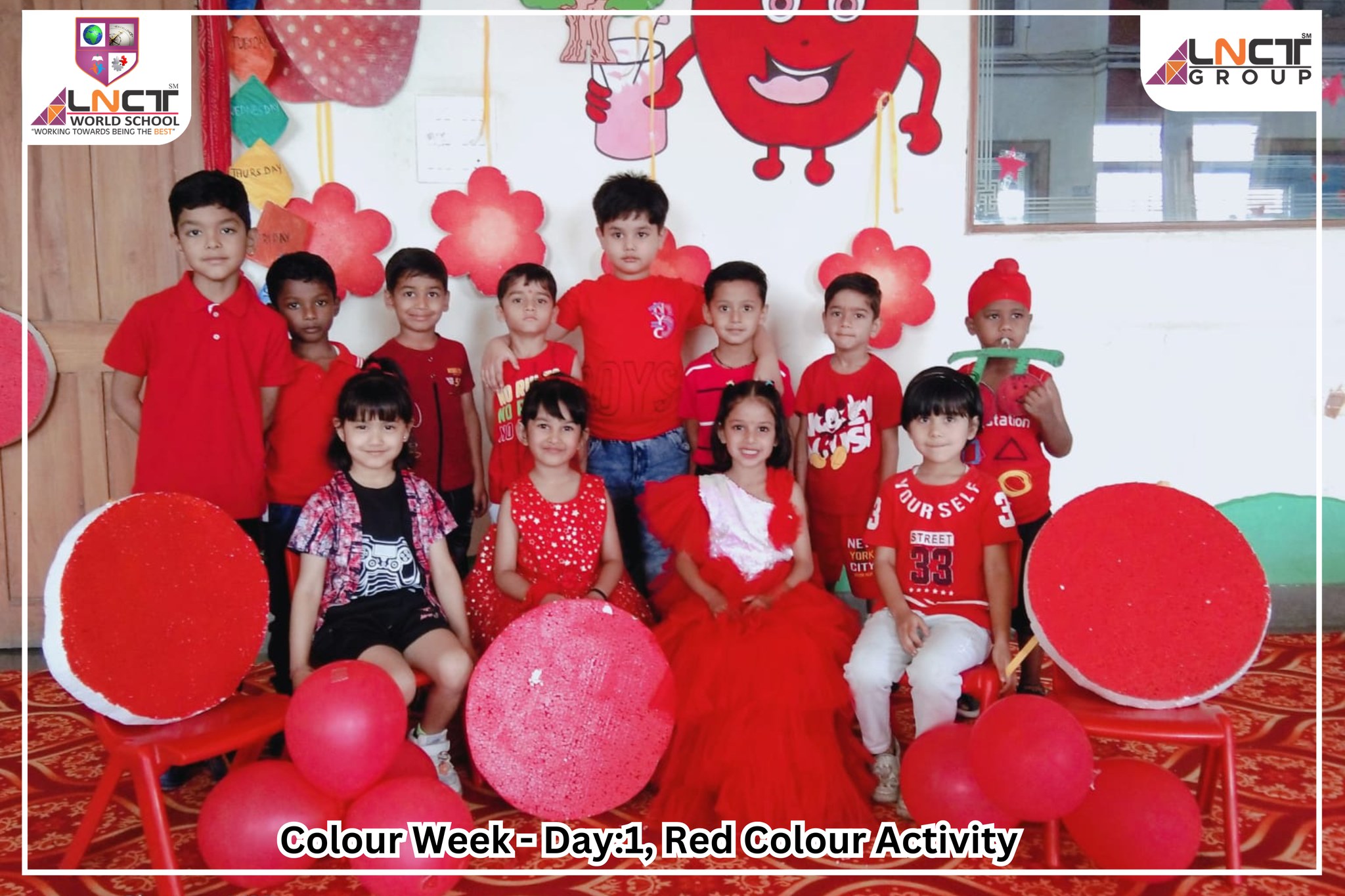 Colour week Day:1 RED COLOUR VENUE: LNCT WORLD SCHOOL BHOPAL