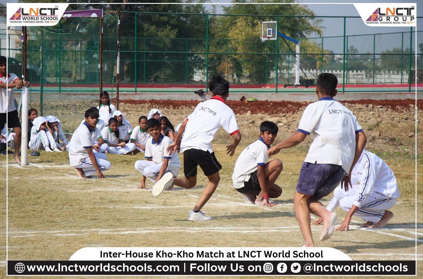 LNCT World School hosted an exciting Inter-House Kho-Kho match